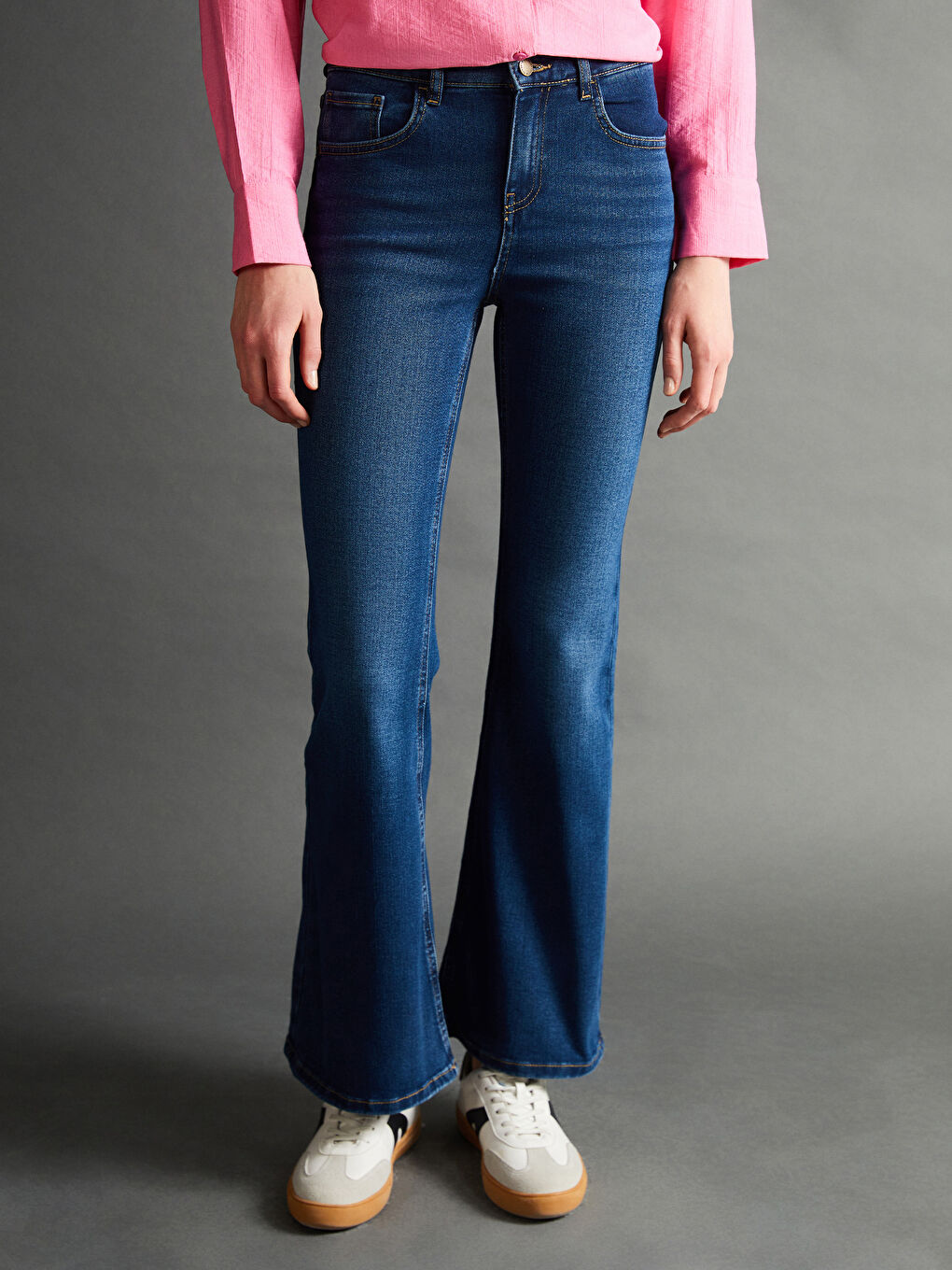 LCW Jeans Indigo Mars Flare Kadın Jean Pantolon - 1
