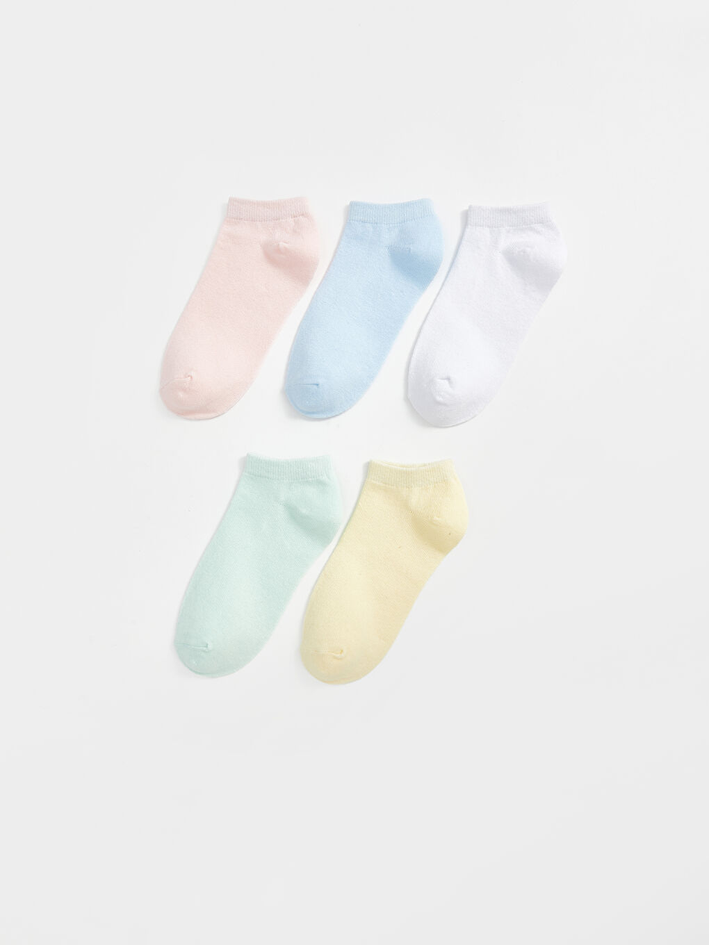 Basic Girls' Trainer Socks 5 Pack -S51969Z4-FSA