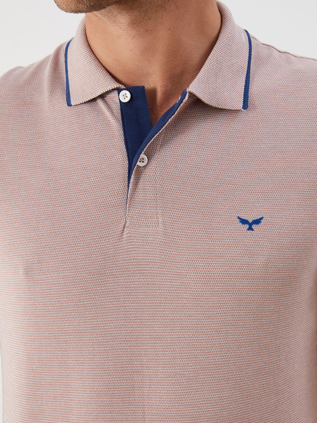 Polo Neck Short Sleeve Embroidered Men's T-Shirt-4