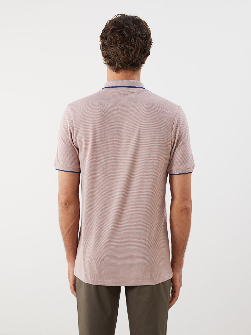 Polo Neck Short Sleeve Embroidered Men's T-Shirt-6