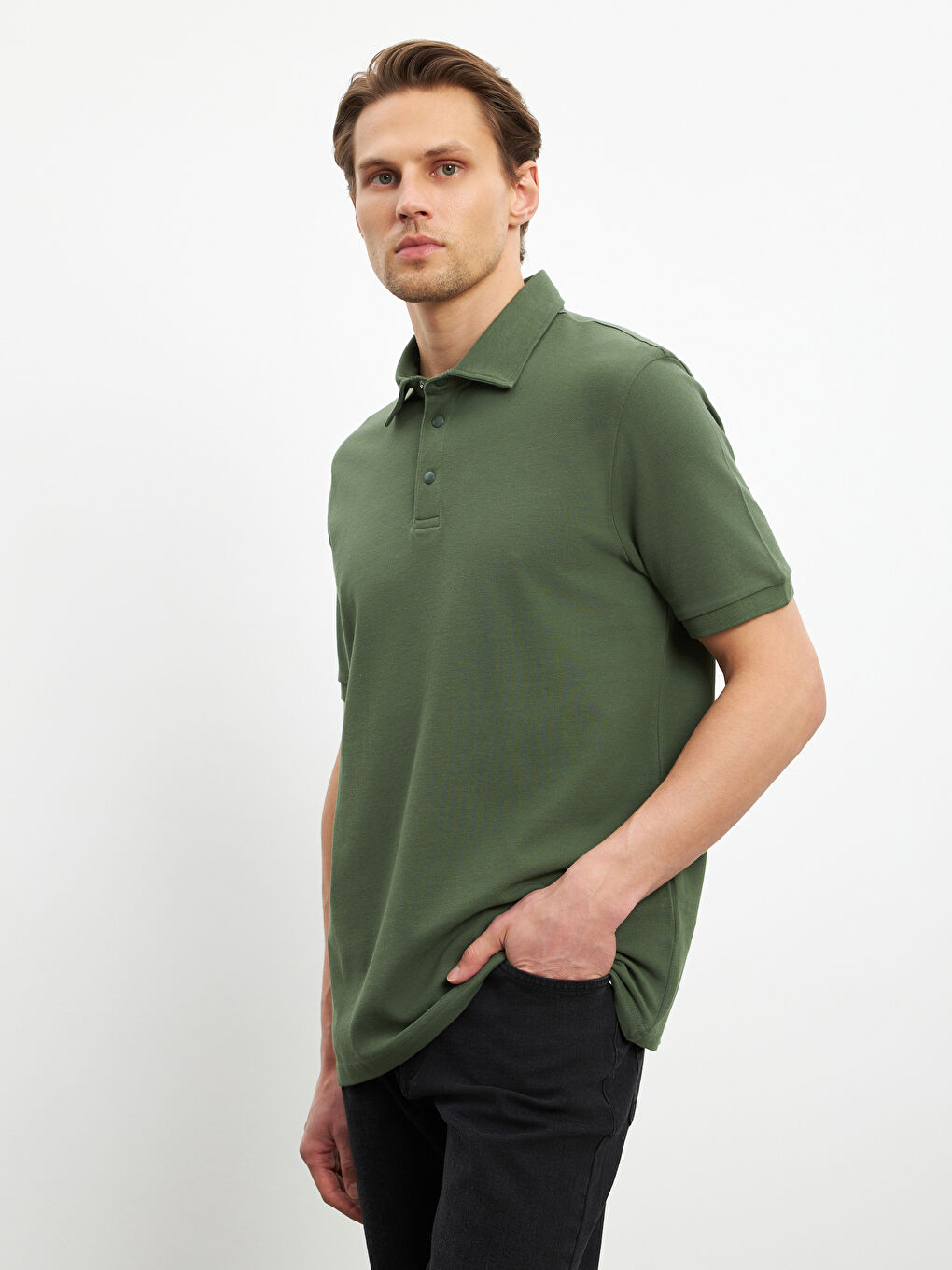 Polo Neck Pique Men's T-Shirt -S51973Z8-P9S