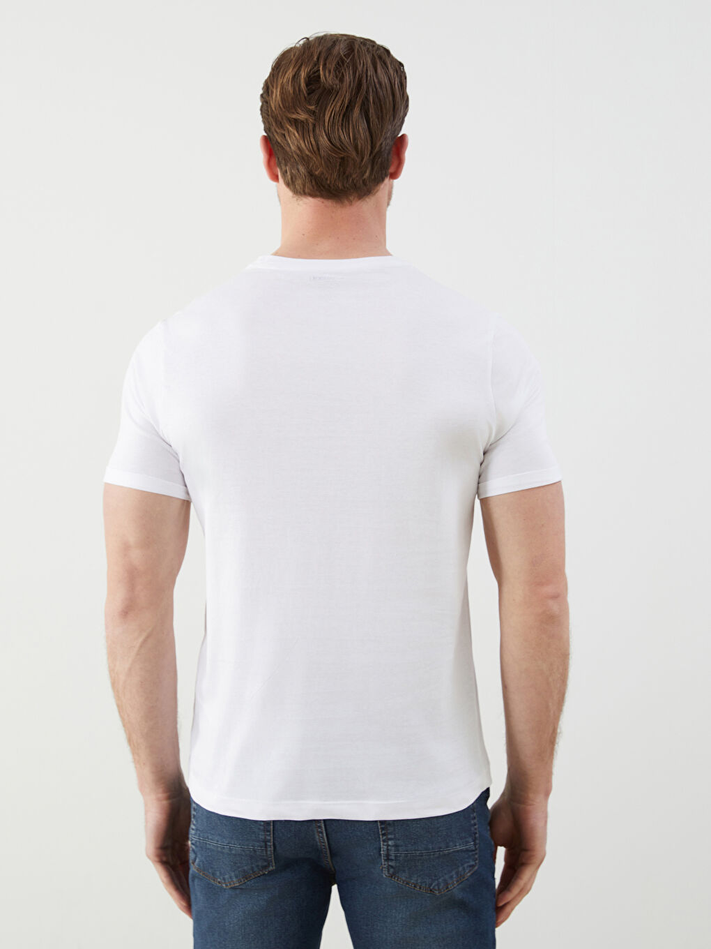 تيشيرت رجالي بياقة دائرية قماش جيرسي-3