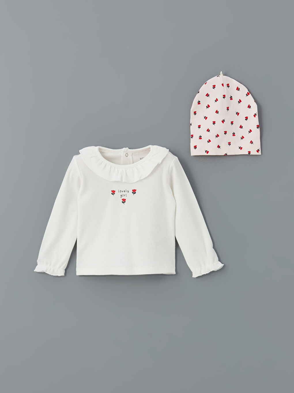 Crew Neck Floral Girl’S Baby Hospital Set -S52000Z1-FDU