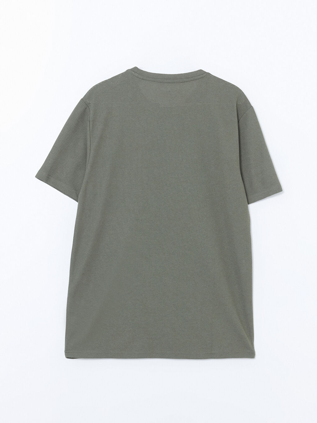 تيشيرت رجالي كم قصير بياقة دائرية مُنَظَّم-9