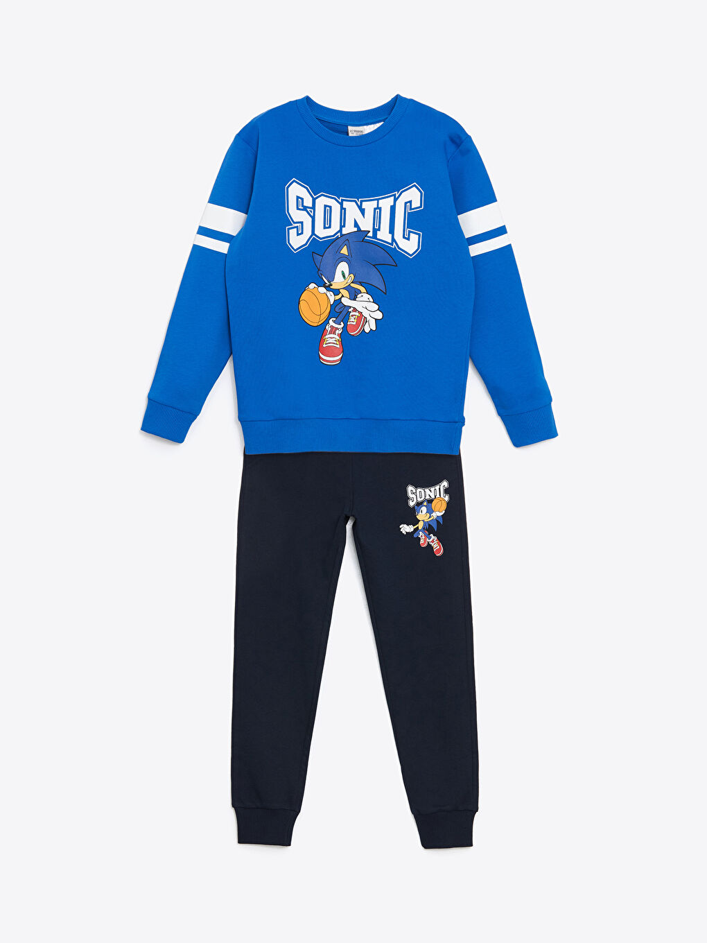 LCW Kids طقم رياضي للأولاد مطبوع سونيك بياقة دائرية -S52045Z4-HGU