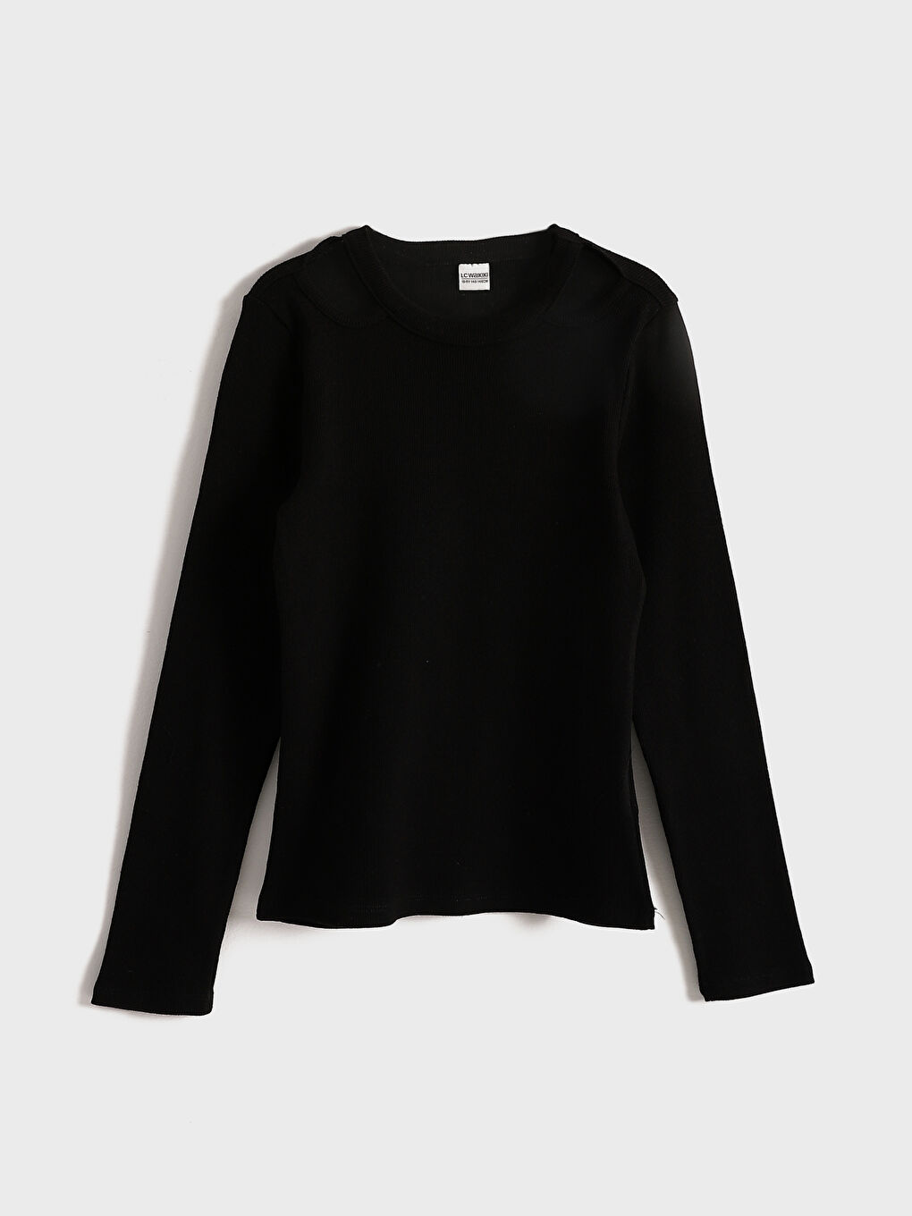 Crew Neck Plain Girls' T-Shirt