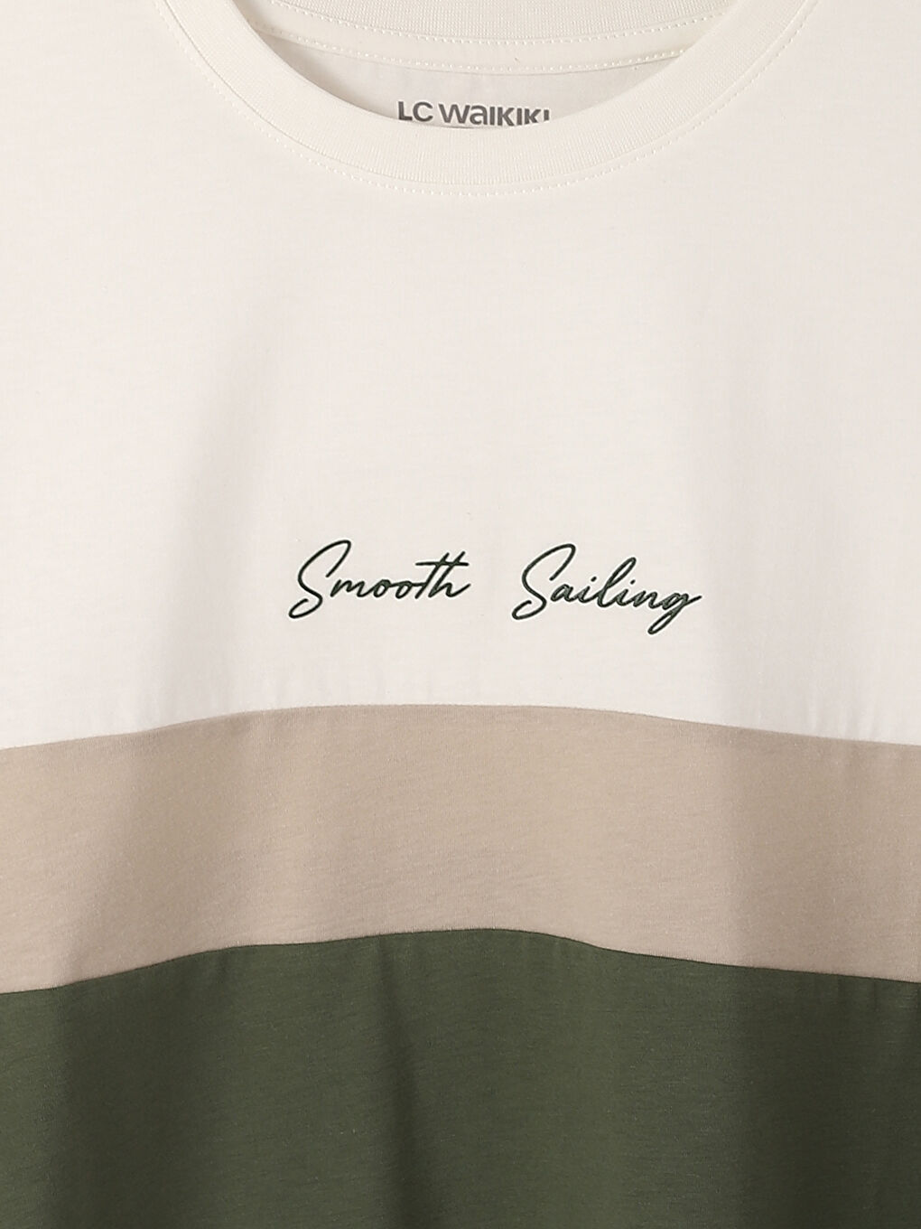 Crew Neck Short Sleeve Color Block Men's T-Shirt-7