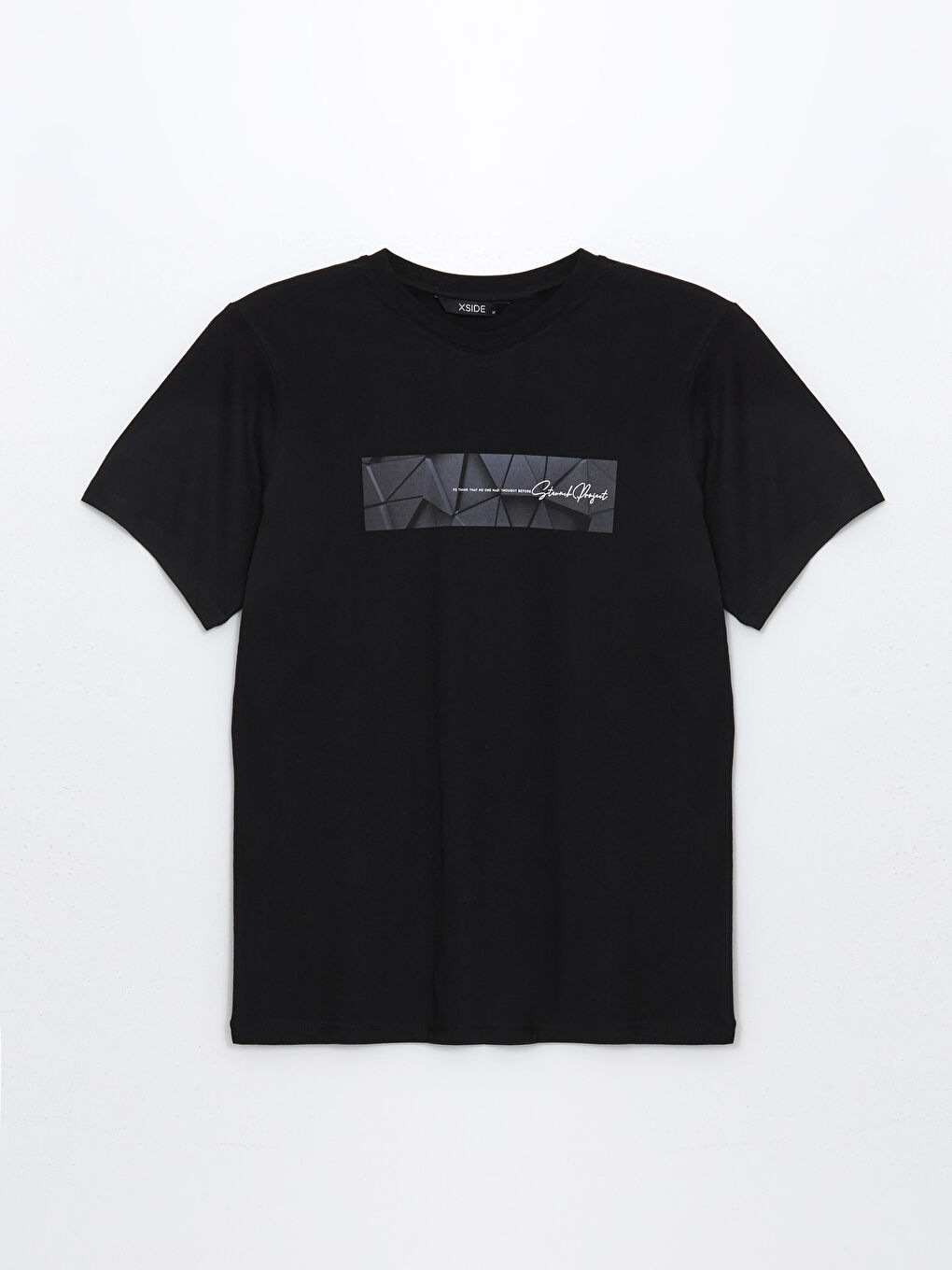 Crew Neck Short Sleeve Printed Combed Cotton Men's T-shirt -S52121Z8-CVL