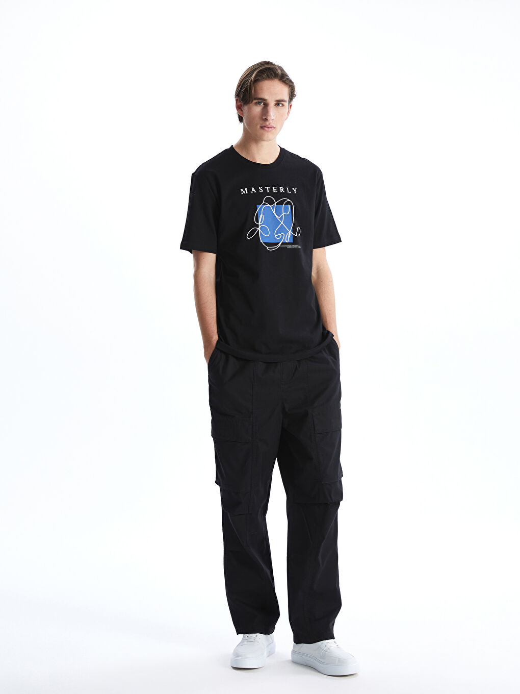 Crew Neck Printed Jersey Men's T-Shirt-1