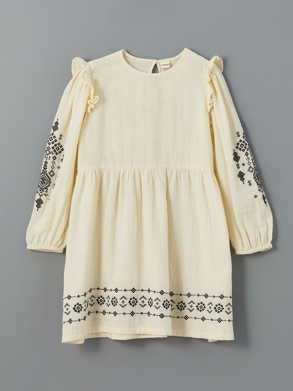 Embroidered Girls' Short Dress -S52159Z4-FWM