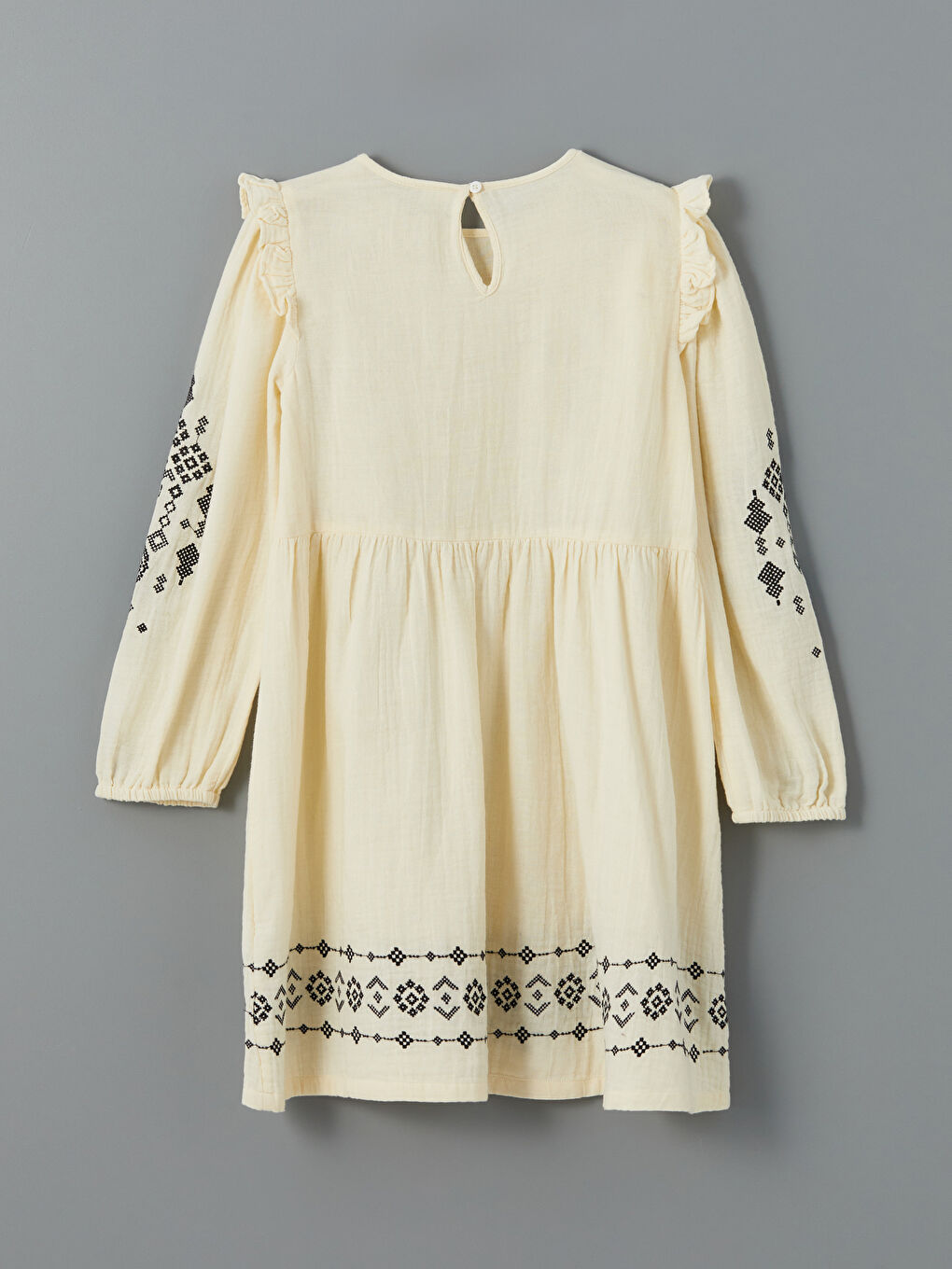 Embroidered Girls' Short Dress -S52159Z4-FWM