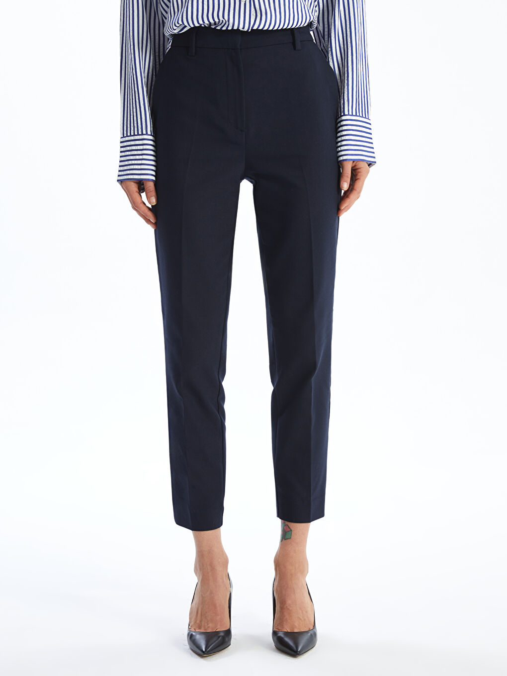 Slim Fit Women's Trousers -S52182Z8-E1J
