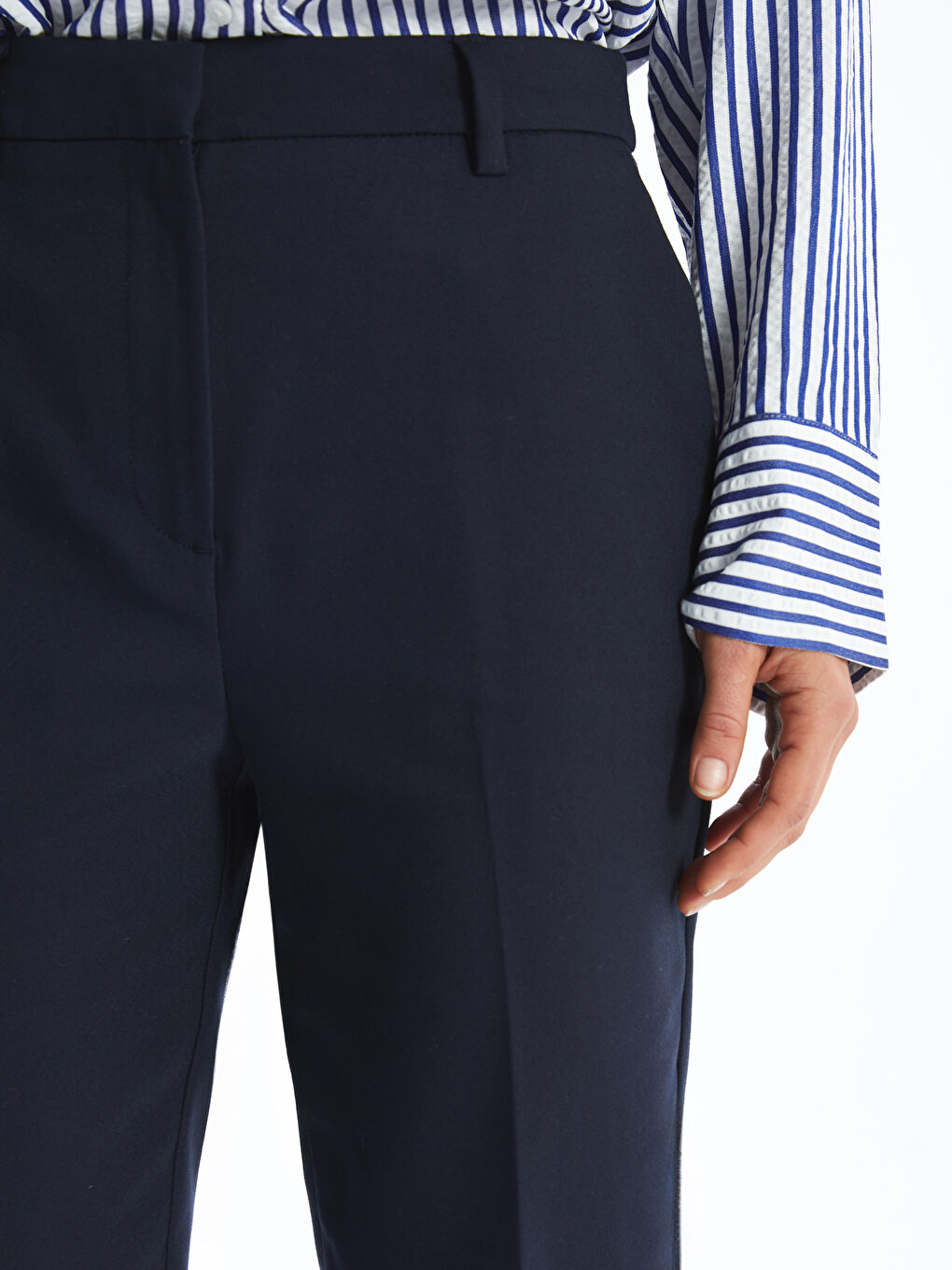 Slim Fit Women's Trousers -S52182Z8-E1J