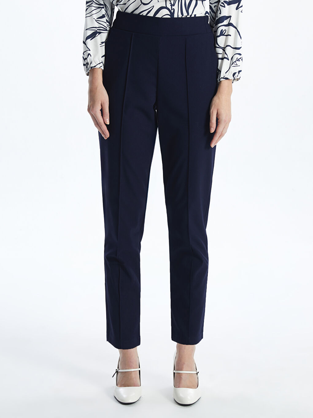 Pantalone za žene sa lastišem u struku -S52183Z8-R3V
