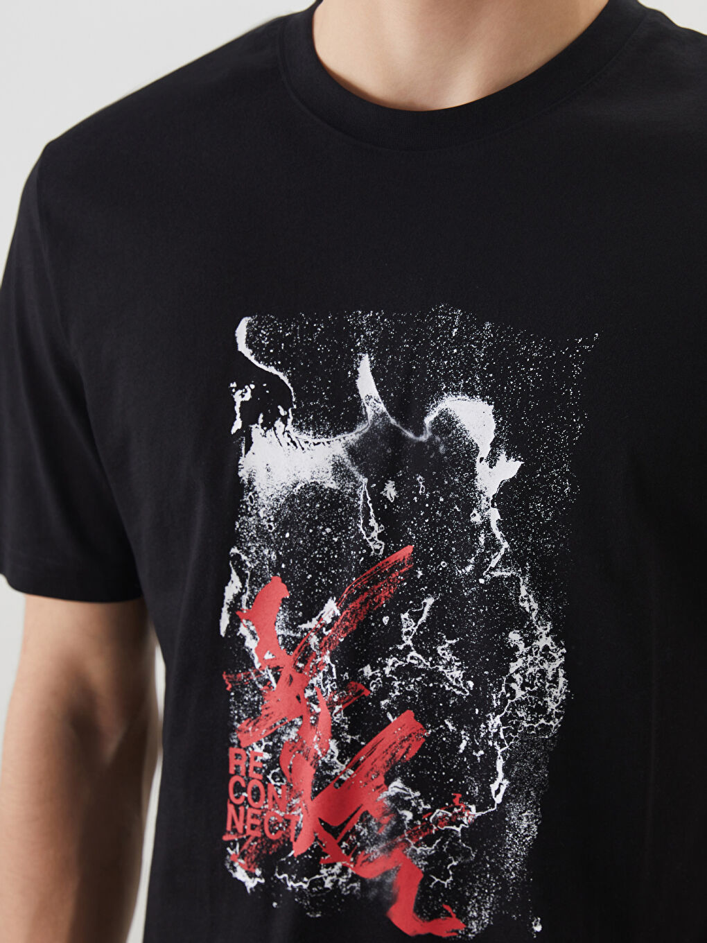 T-shirt en Jersey Imprimé à Col Rond pour Hommes-2