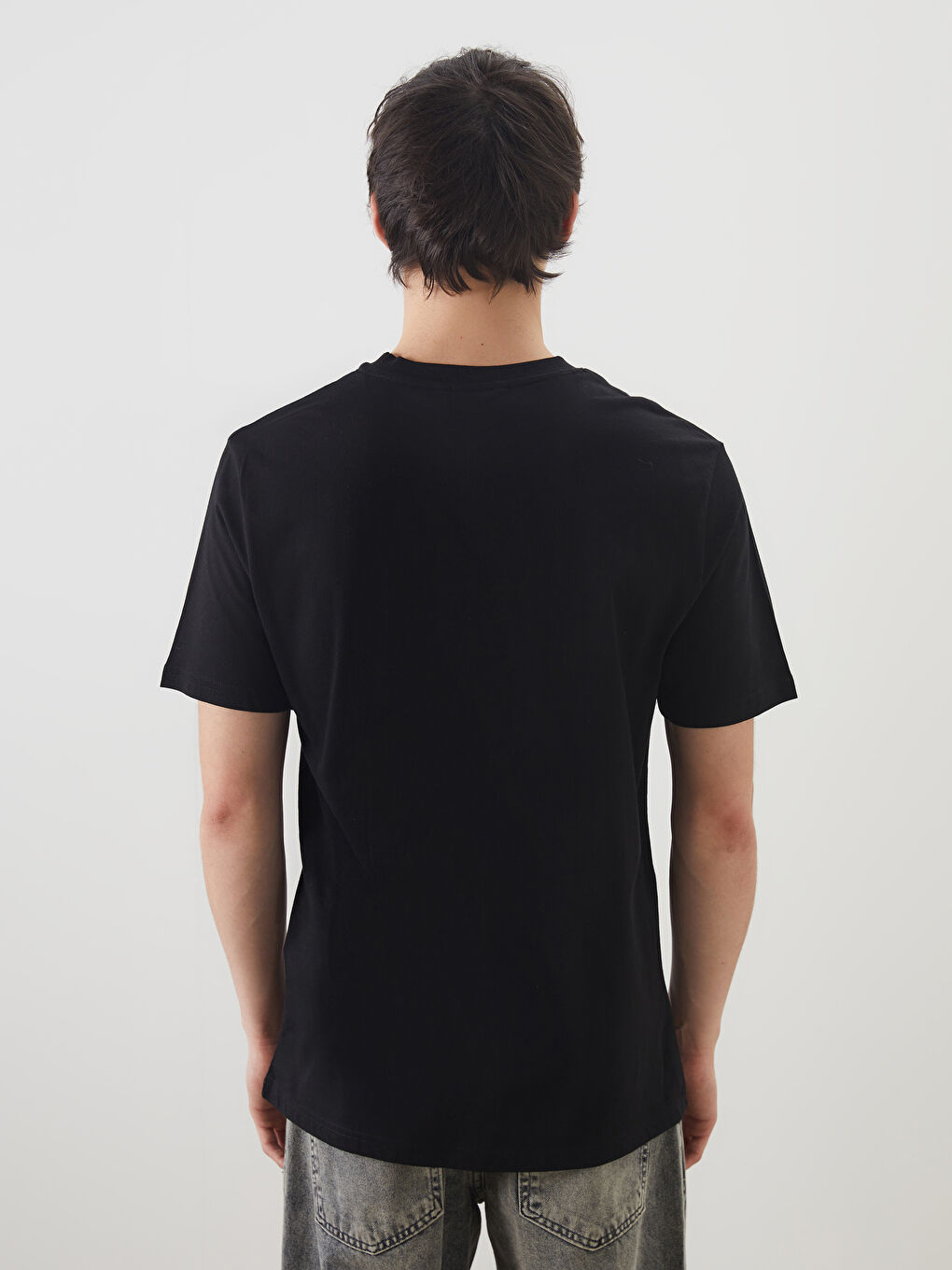 T-shirt en Jersey Imprimé à Col Rond pour Hommes-3