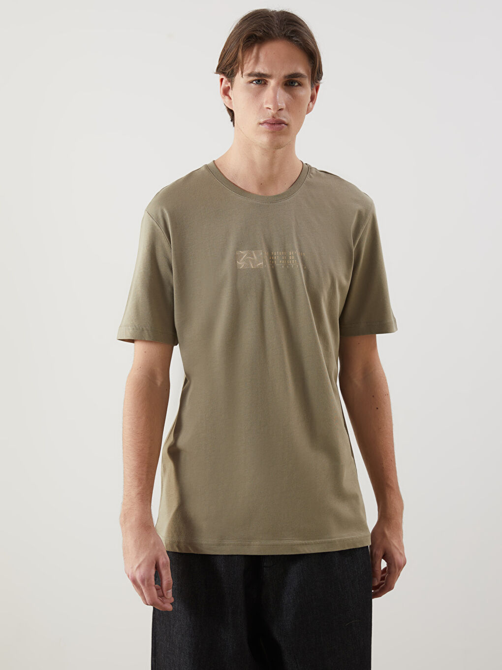 Crew Neck Printed Jersey Men's T-Shirt