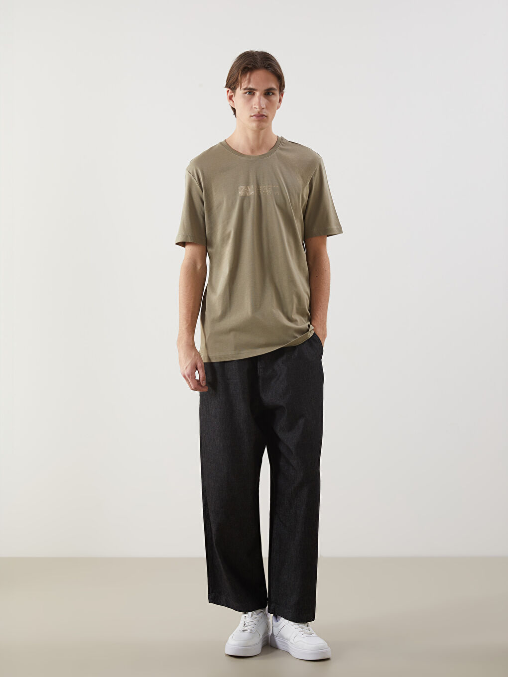 Crew Neck Printed Jersey Men's T-Shirt-1