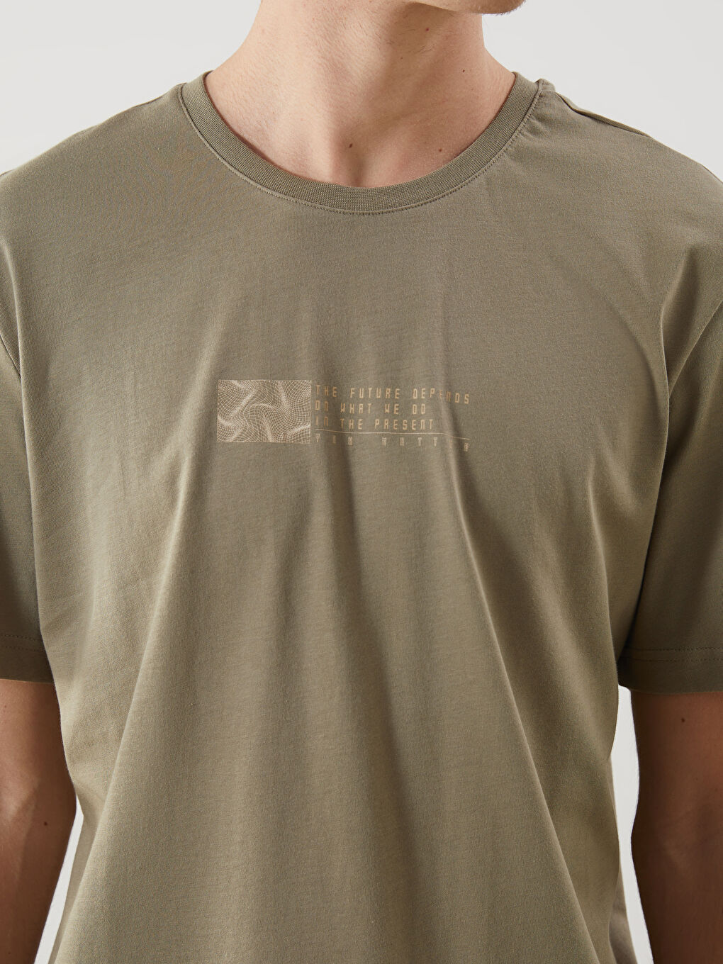 Crew Neck Printed Jersey Men's T-Shirt-2