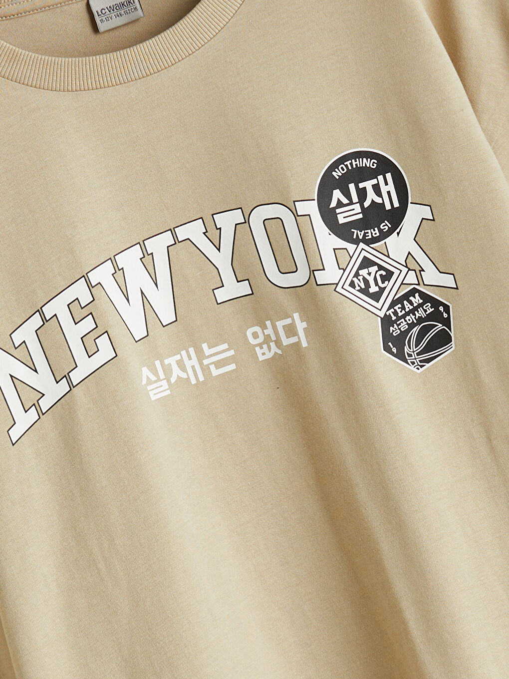 Crew Neck New York Printed Boys' T-Shirt -S52206Z4-FN0