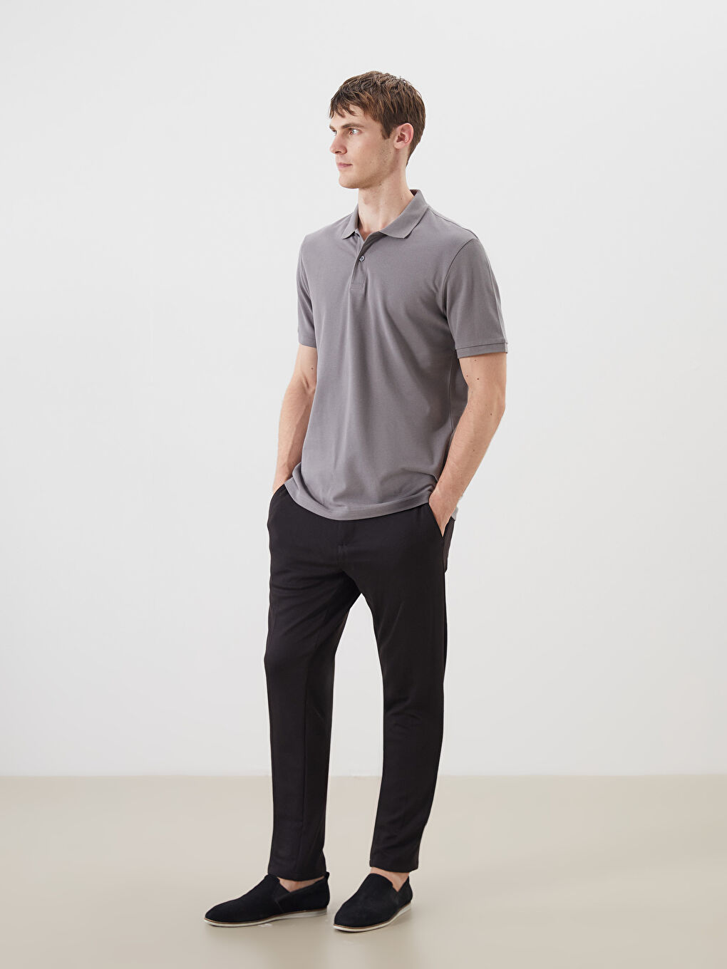 LCWAIKIKI كلاسيك تیشێرت پۆڵۆ یه‌خه‌ی قۆڵ كورت پیکێ بۆ پیاوان -S52213Z8-H0F
