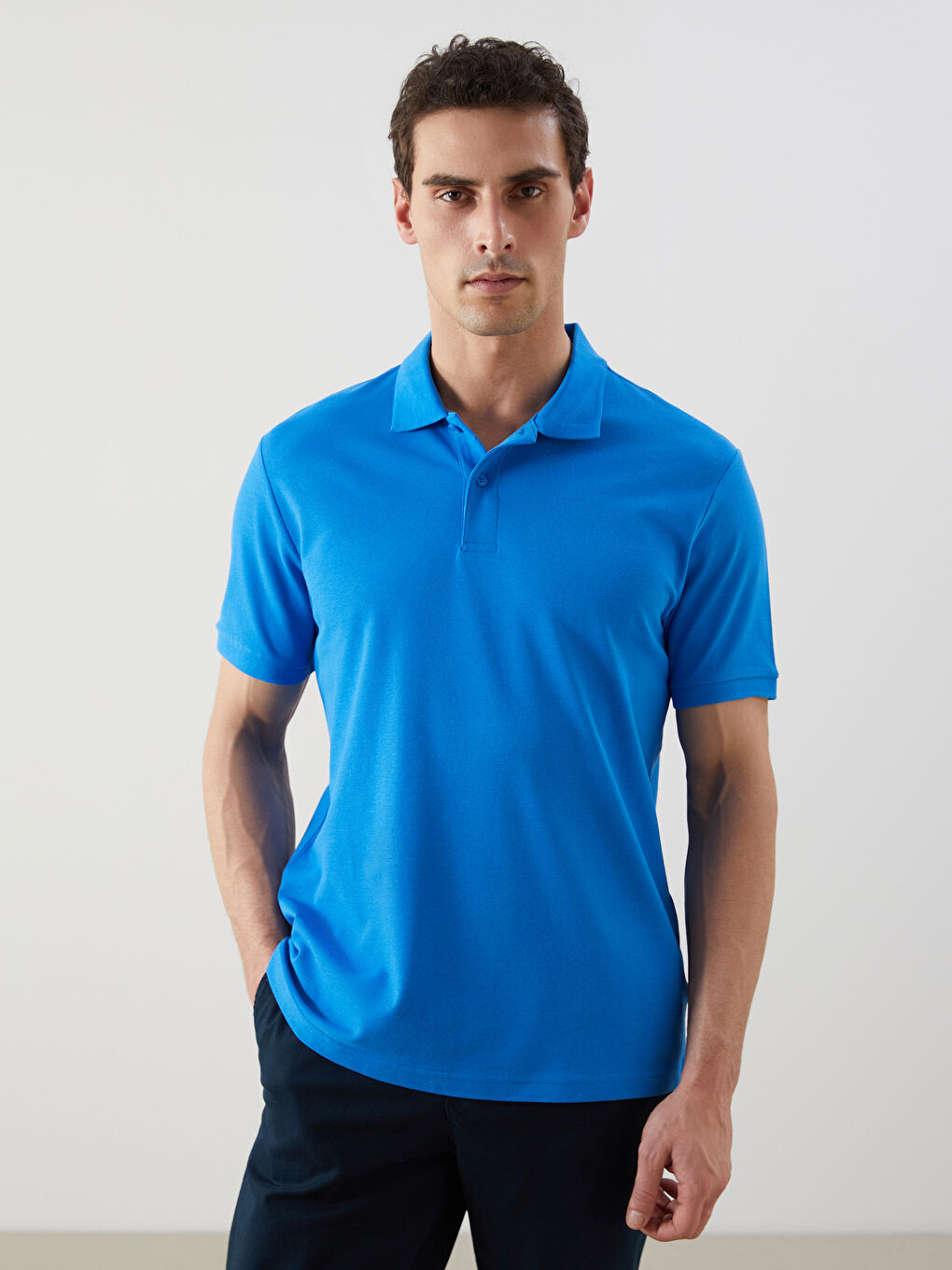 LCWAIKIKI Classic T-shirt en piqué à manches courtes et col polo pour homme -S52213Z8-H0U