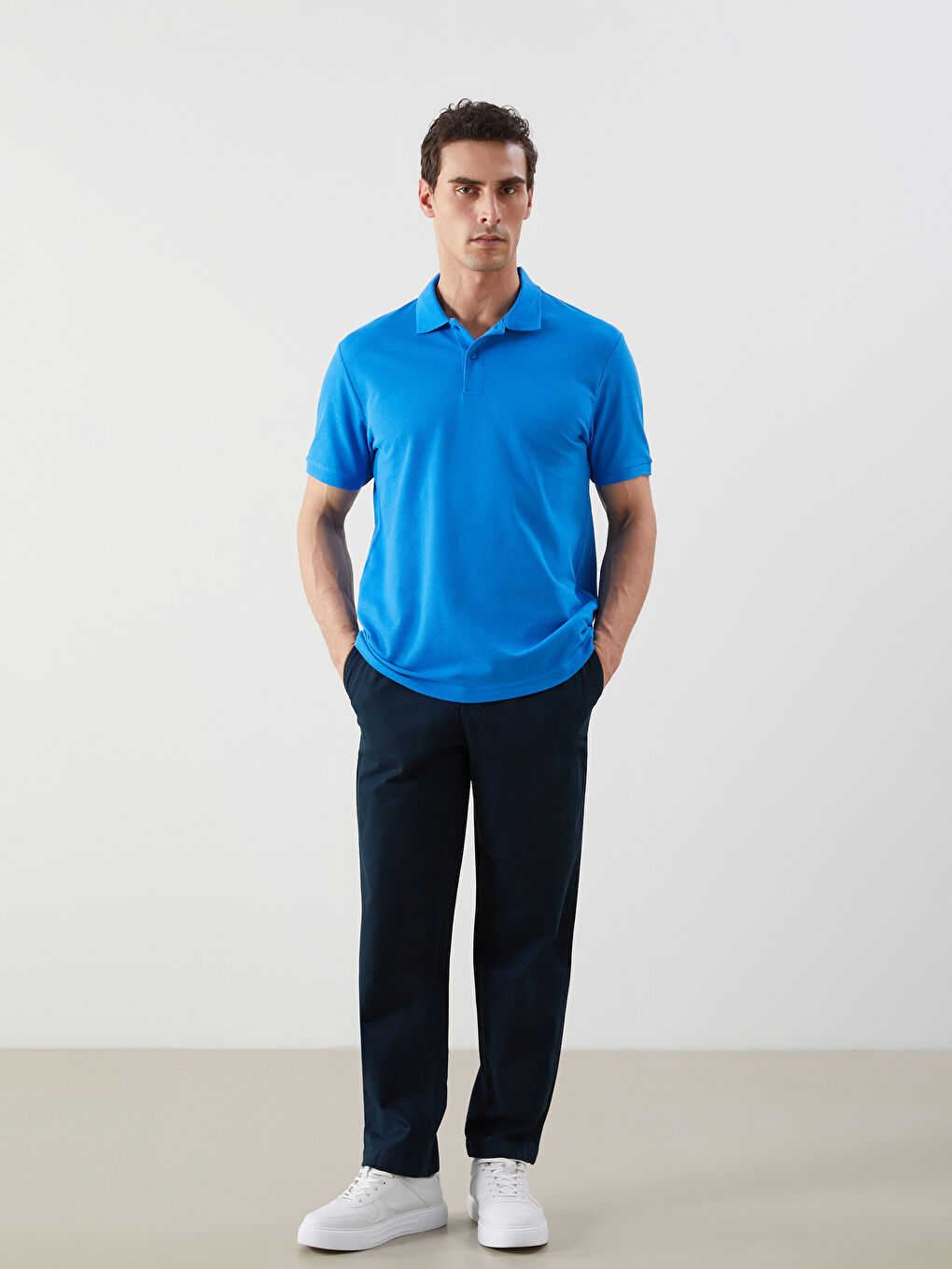 LCWAIKIKI Classic T-shirt en piqué à manches courtes et col polo pour homme -S52213Z8-H0U