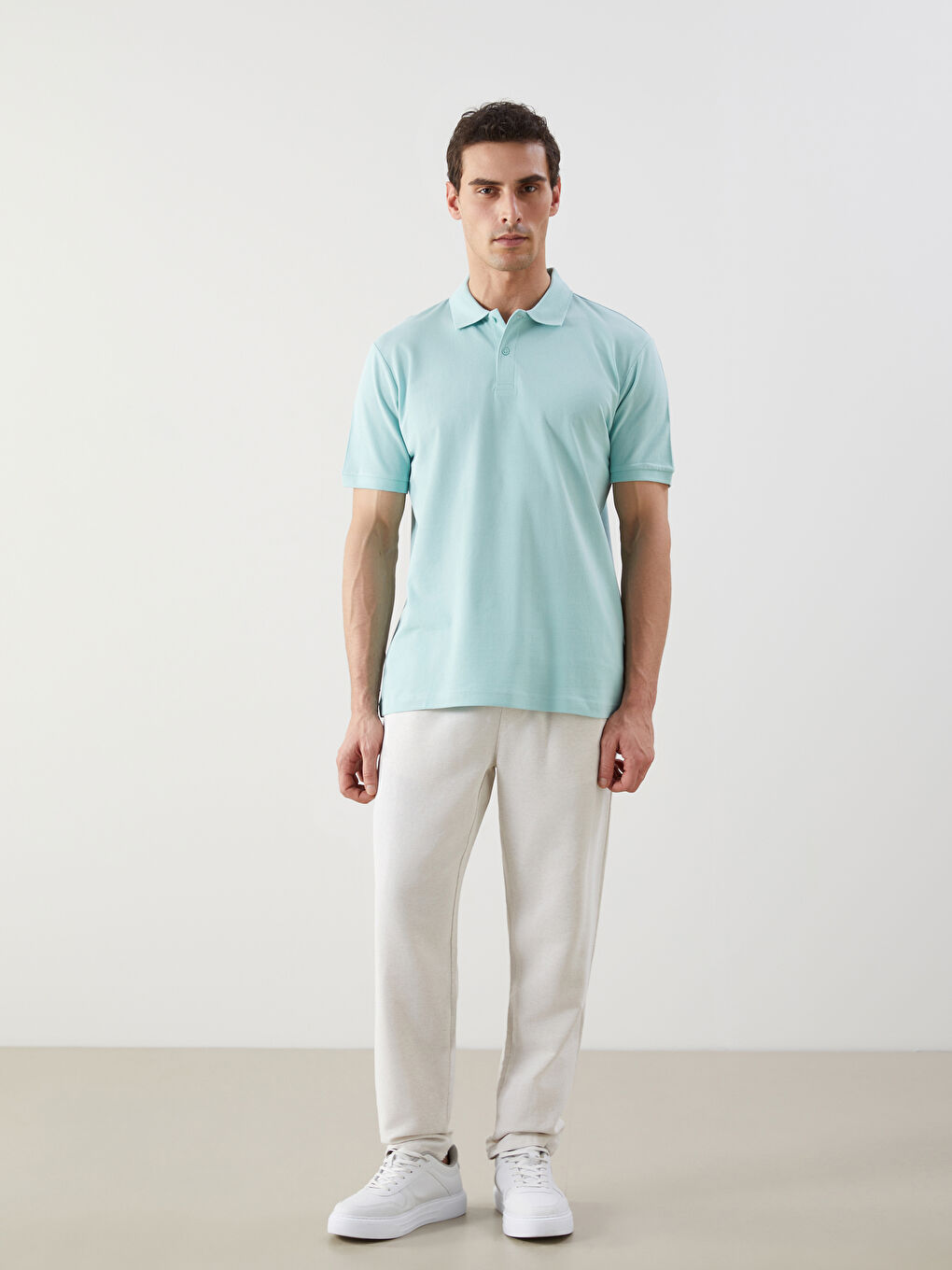 Polo Neck Short Sleeve Pique Men's T-Shirt -S52213Z8-Z3S