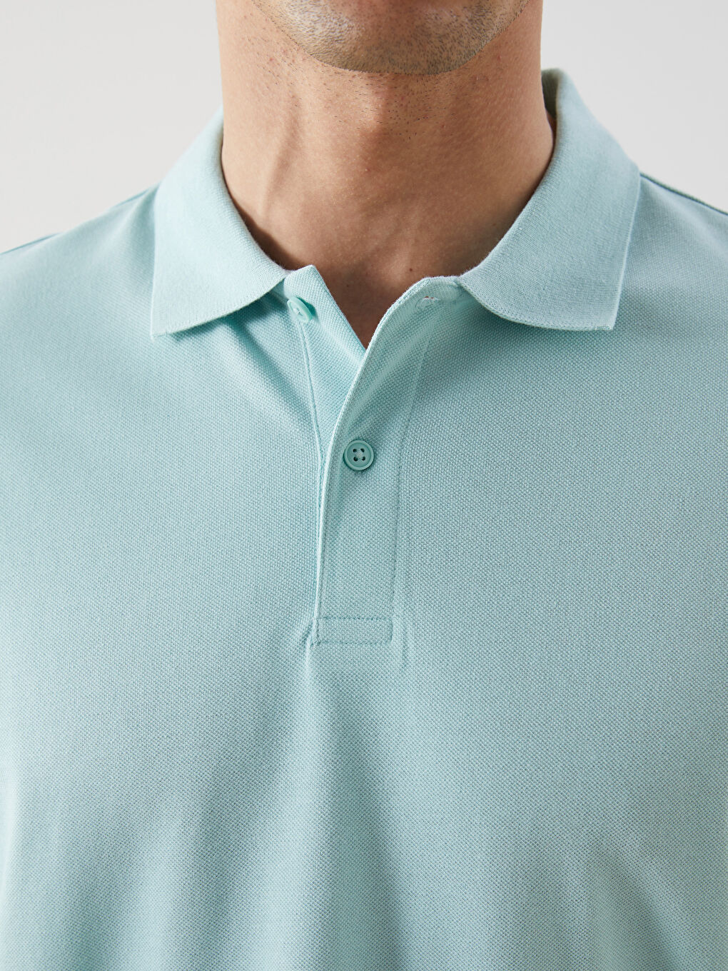 Polo Neck Short Sleeve Pique Men's T-Shirt -S52213Z8-Z3S