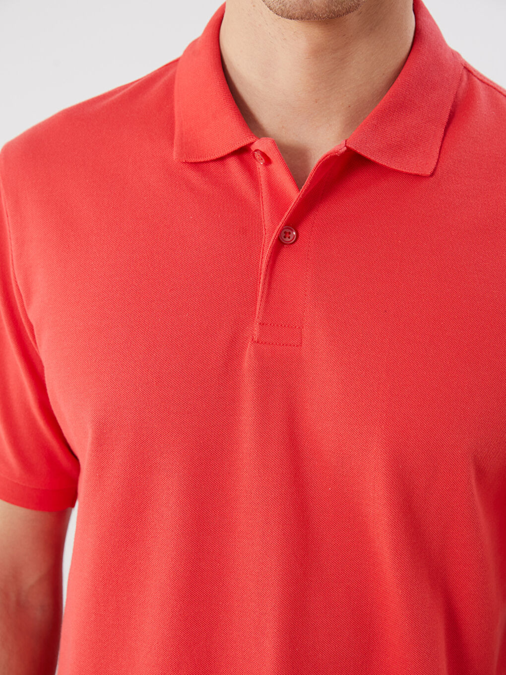 Polo Neck Short Sleeve Pique Men's T-Shirt -S52213Z8-ZSU