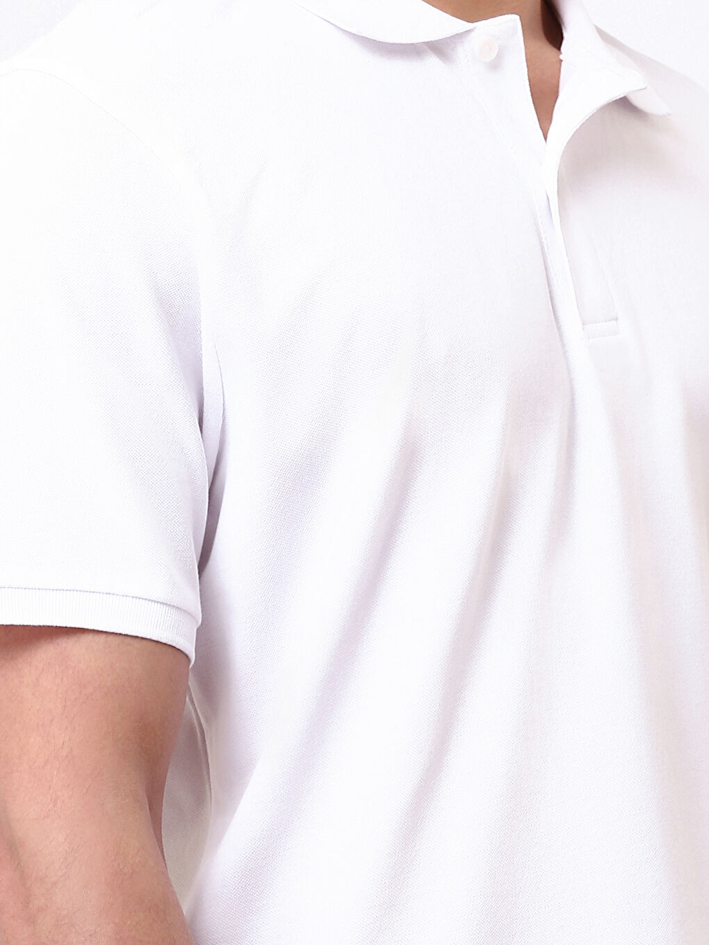 Polo Neck Short Sleeve Pique Men's T-Shirt -S52213Z8-Q6K