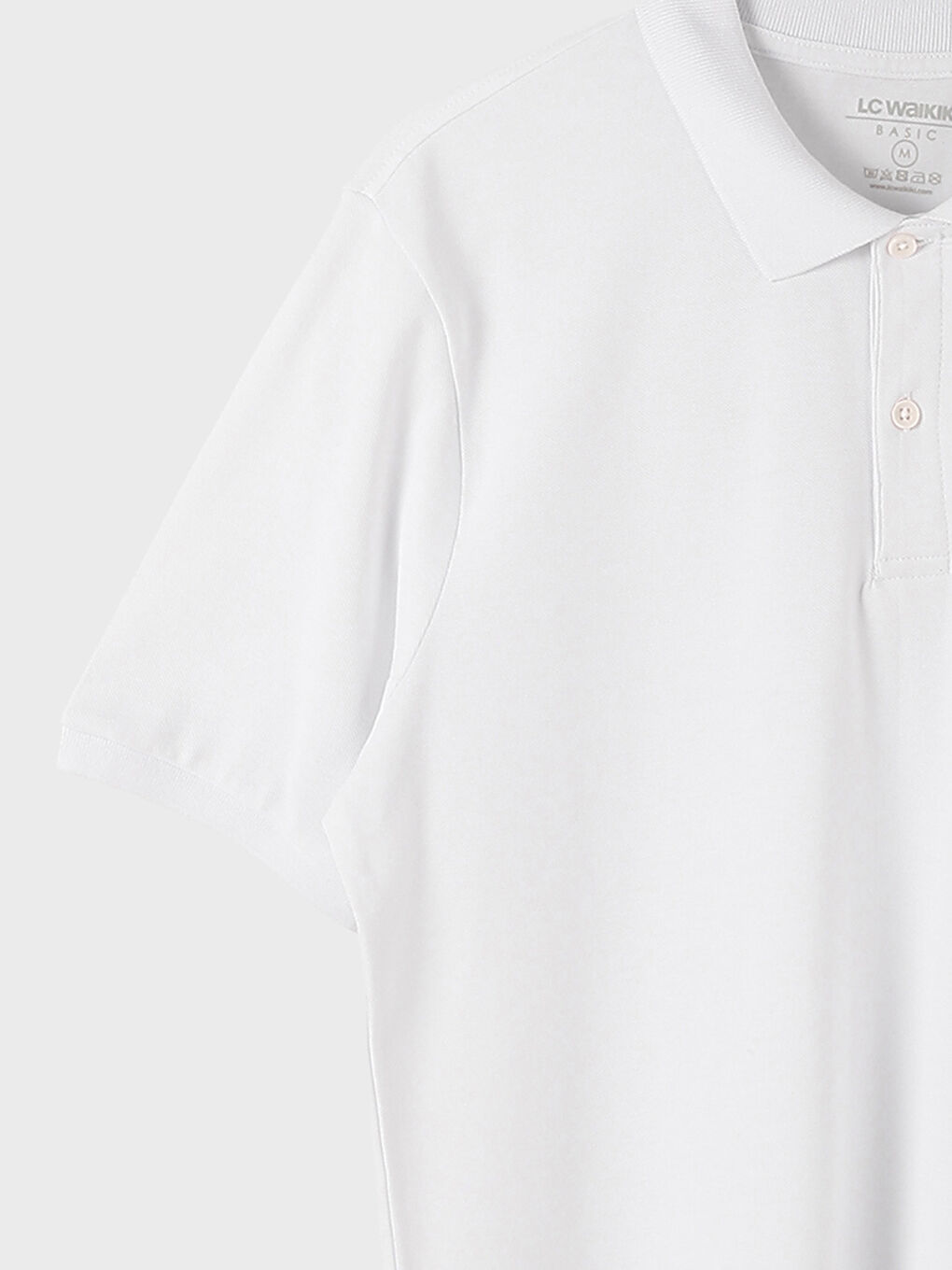 Polo Neck Short Sleeve Pique Men's T-Shirt -S52213Z8-Q6K