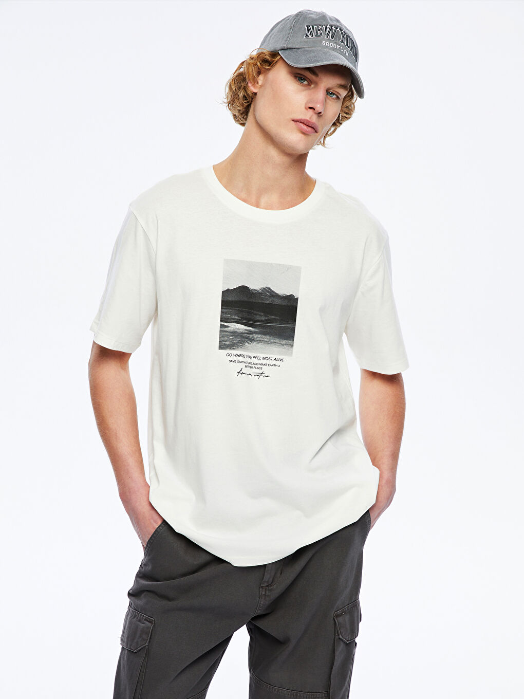 LC Waikiki Crew Neck Printed Jersey Men's T-Shirt -S52219Z8-R9J