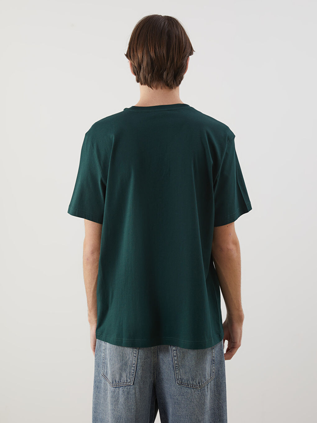 T-shirt en Jersey Imprimé à Col Rond pour Hommes-3