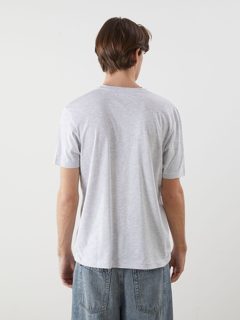 Crew Neck Printed Jersey Men's T-Shirt-3