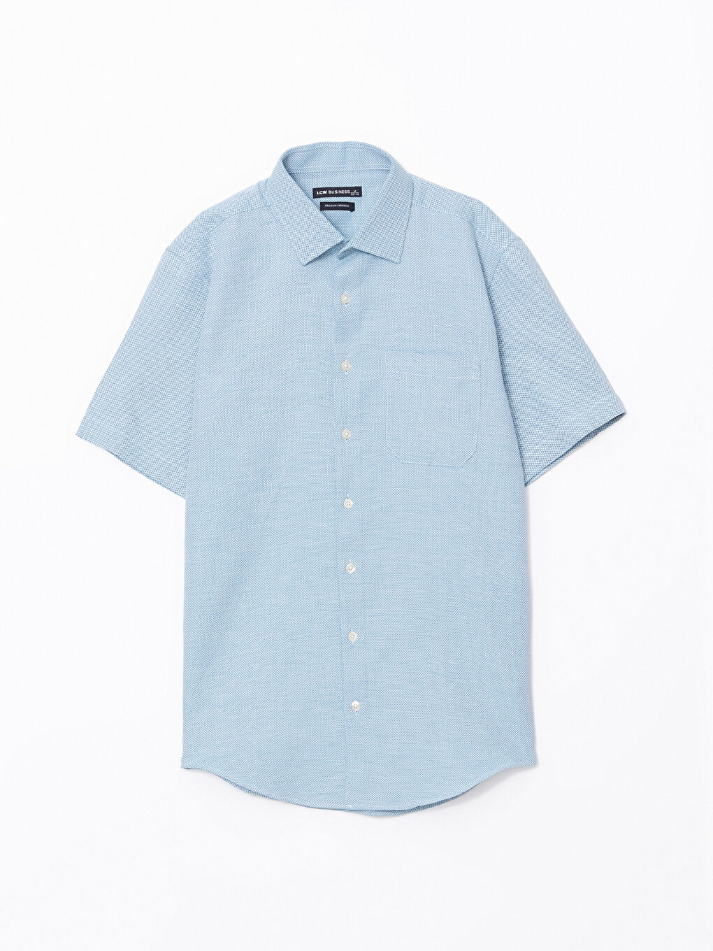 Regular Fit Short Sleeve Dobby Men's Shirt -S52239Z8-CSM