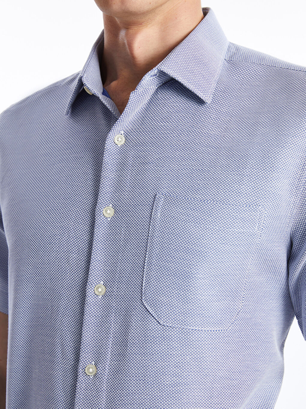 Regular Fit Short Sleeve Dobby Men's Shirt -S52239Z8-RYN