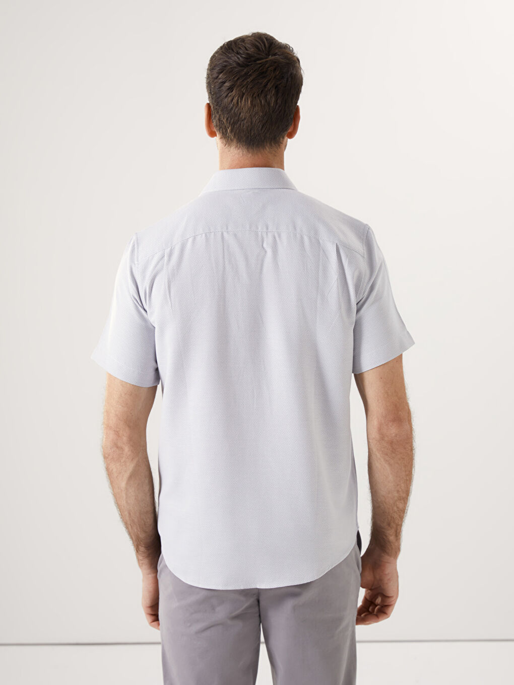 Regular Fit Short Sleeve Dobby Men's Shirt -S52239Z8-Y0B