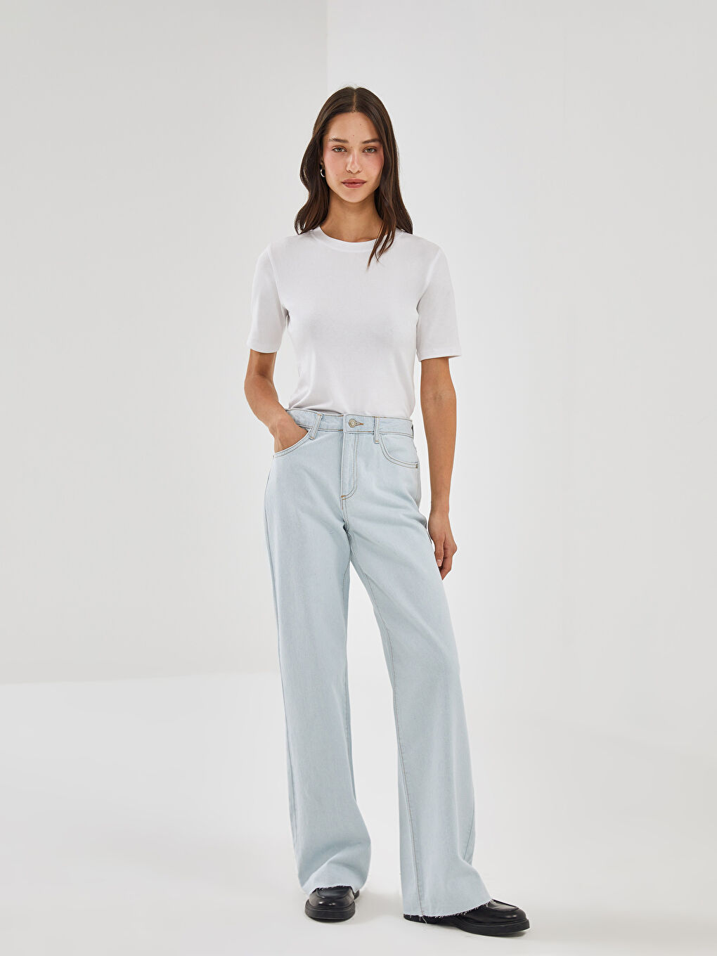 Wideleg Women's Jeans -S52275Z8-311