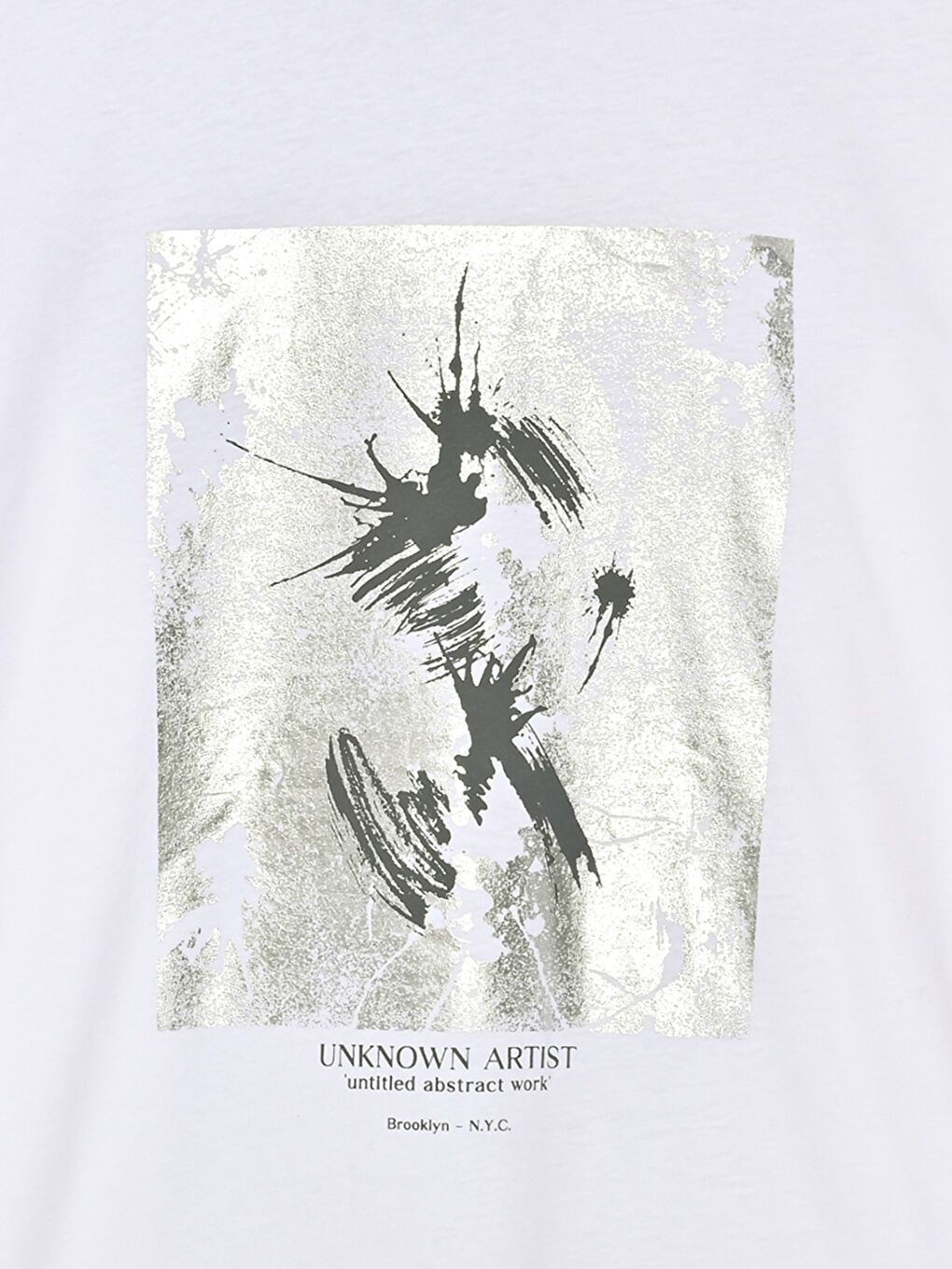 Әйелдерге арналған принтті дөңгелек жағалы футболка-2