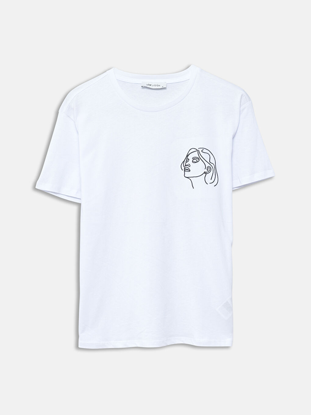 LCW Vision Crew Neck Printed Short Sleeve Women's T-Shirt -S52293Z8-Q6K