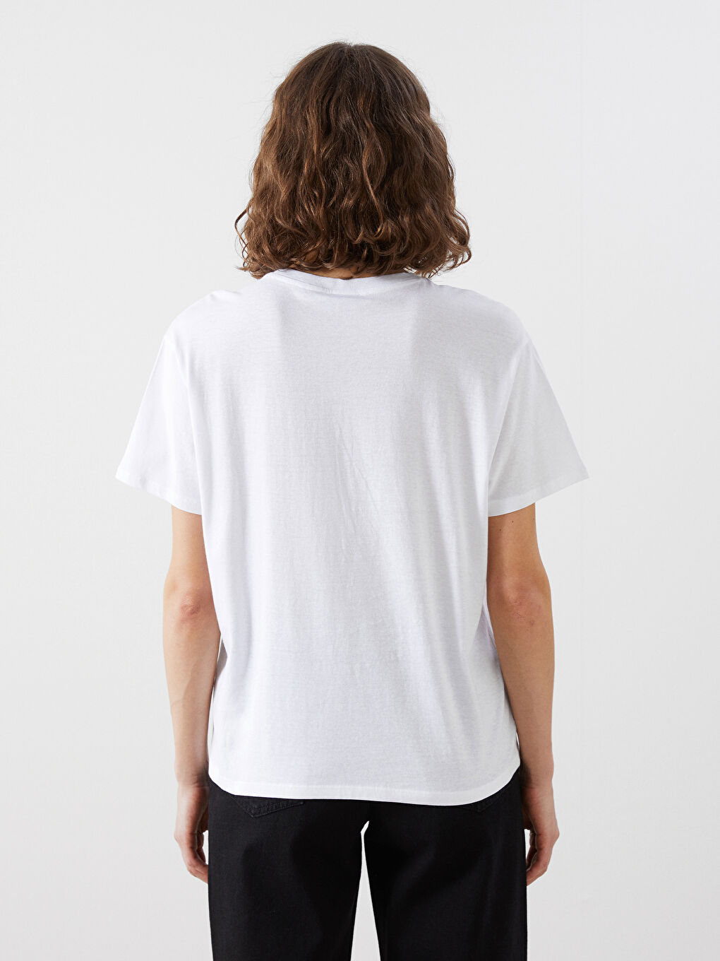 T-shirt Imprimé à Col Rond pour Femmes-3