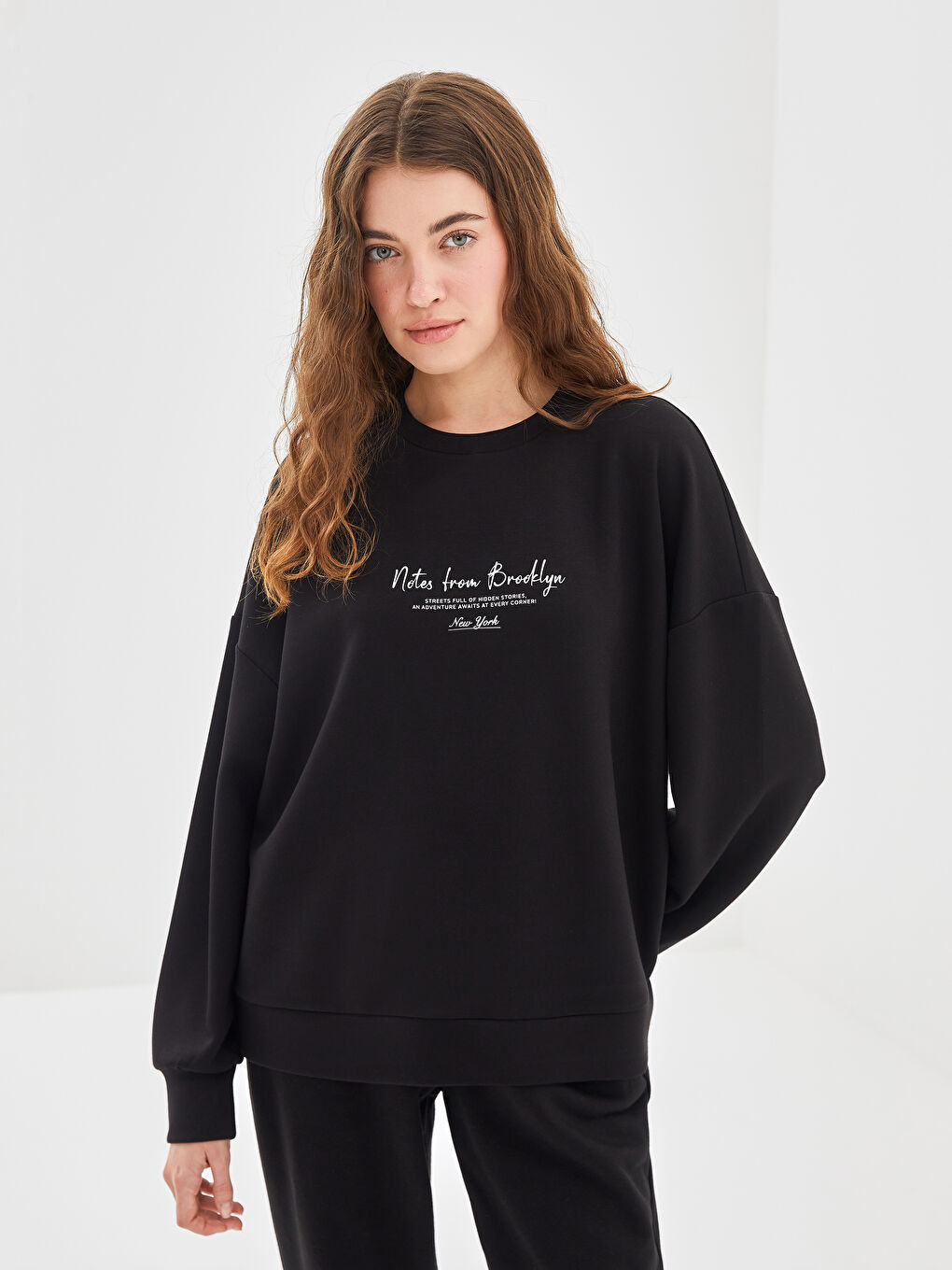 LCW Vision Brooklyn Bedrucktes Oversize Damen Sweatshirt -S52297Z8-CVL