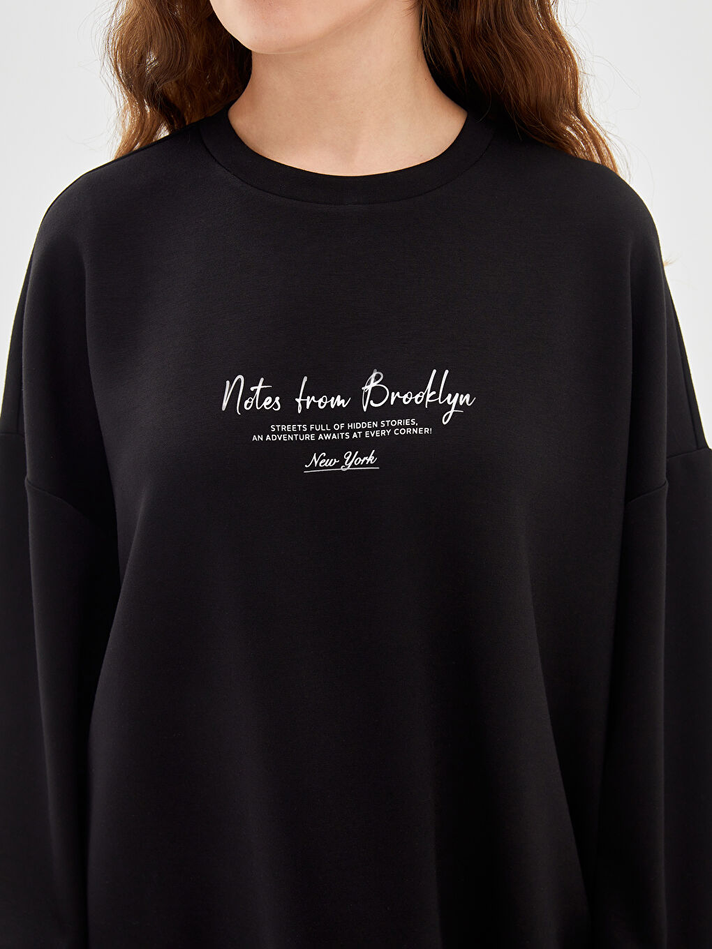 LCW Vision Brooklyn Bedrucktes Oversize Damen Sweatshirt -S52297Z8-CVL
