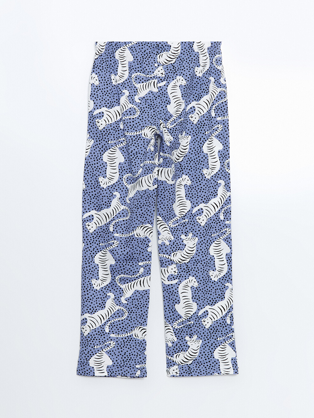 Lila Desenli %100 Pamuklu Kadın Pijama Altı-1