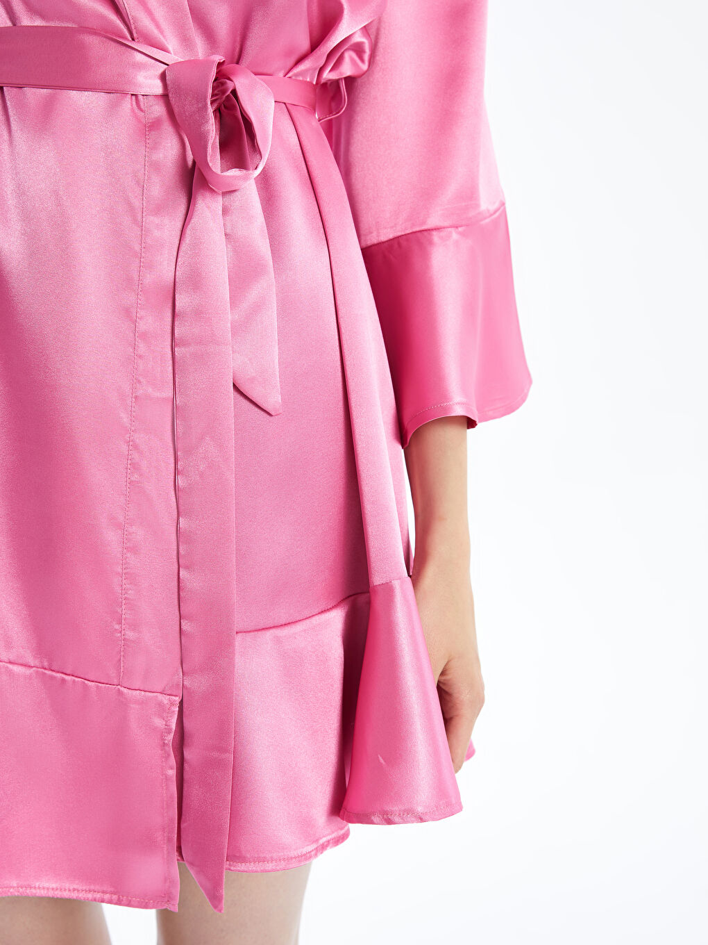 Shawl Collar Satin Women's Robe -S52338Z8-GGC