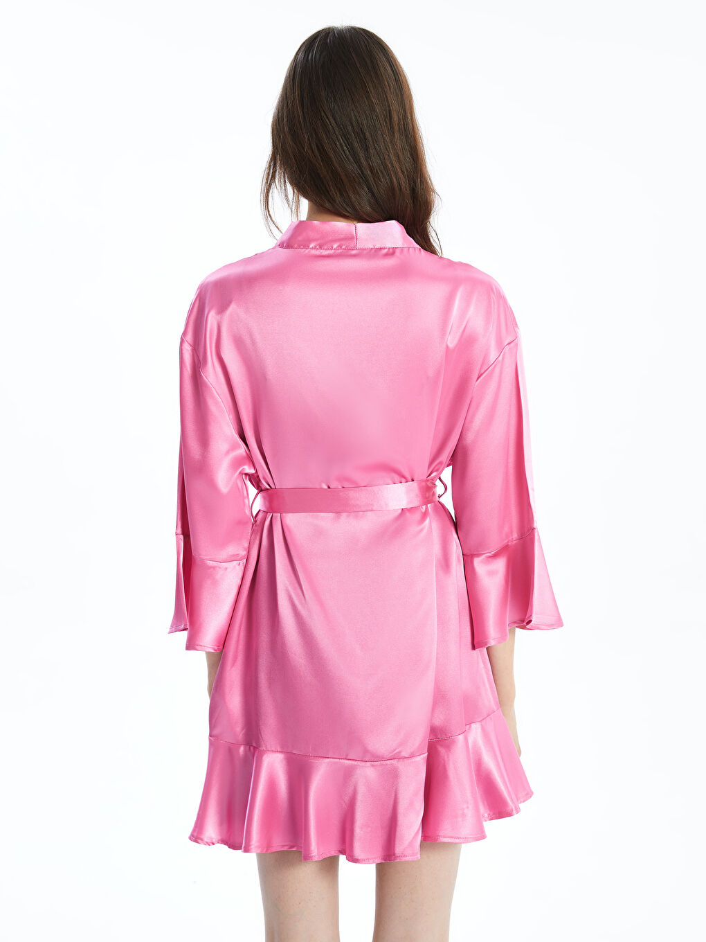 Shawl Collar Satin Women's Robe -S52338Z8-GGC