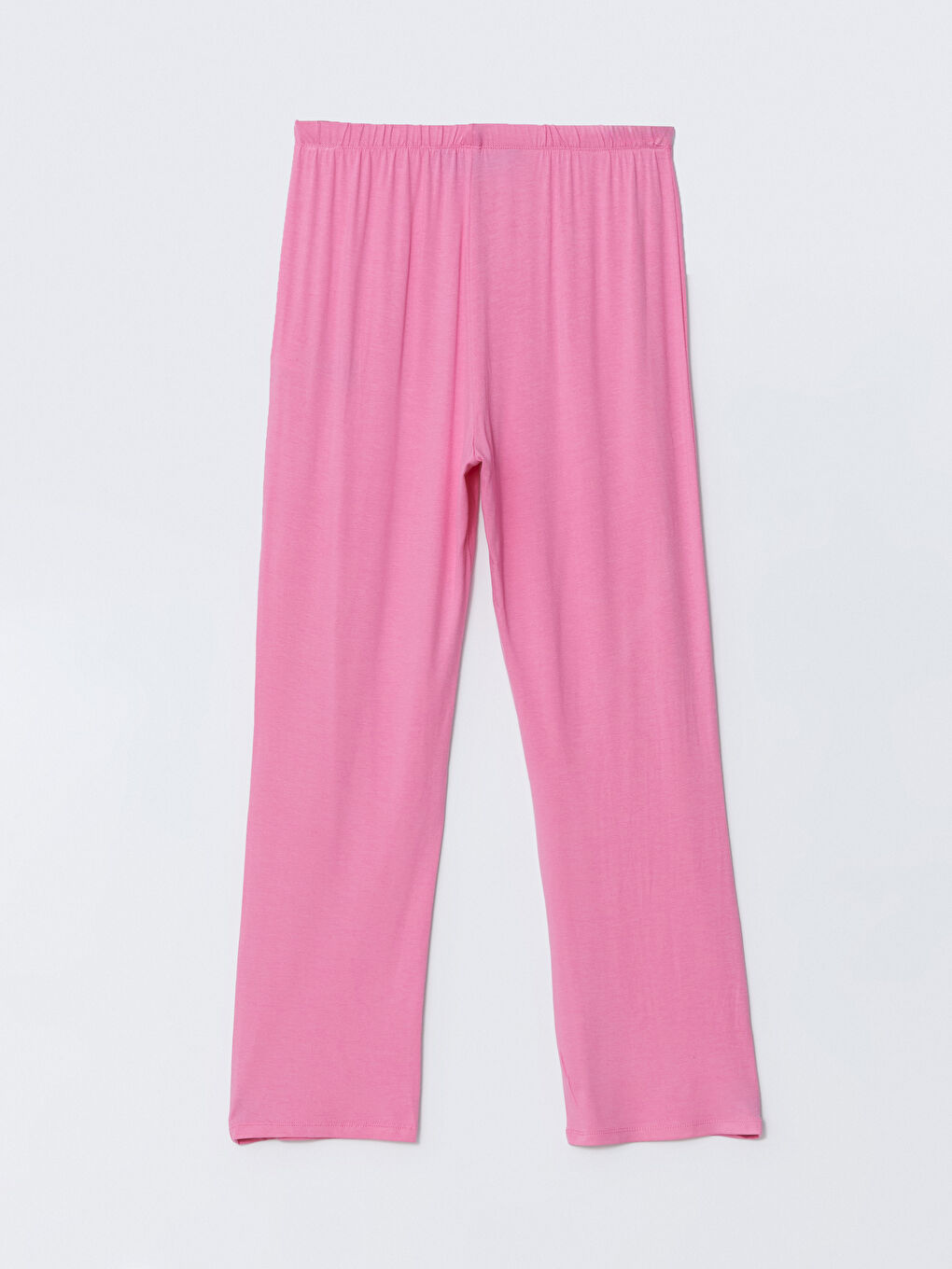 Pembe Beli Lastikli Kadın Pijama Alt-1