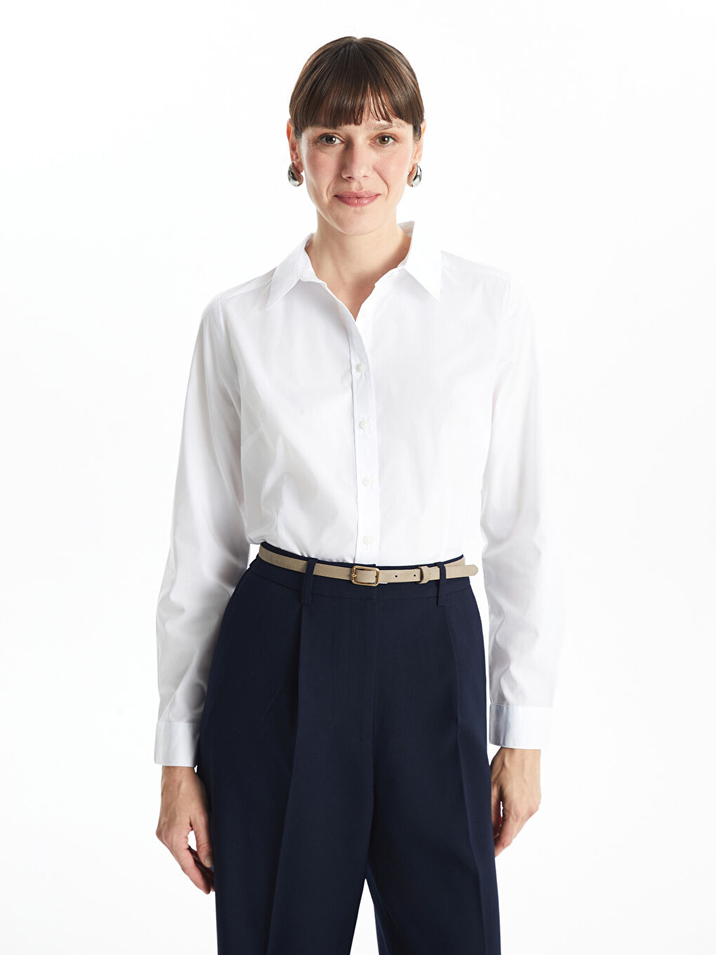 Ženska košulja od poplina Regular Fit -S52352Z8-FFB