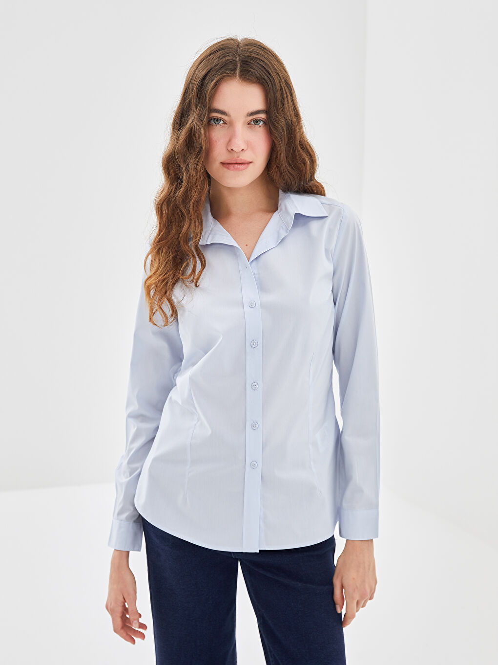Regular Fit Poplin Women's Shirt -S52352Z8-VK3
